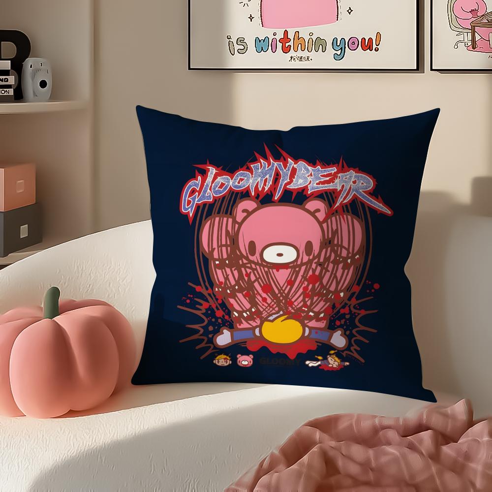 

Cartoon GGloomyS BBear Cushion Cover Pillowcase Short Plush Invisible zipper Room Sofa Cushion Cover 30X30cm