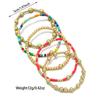 5 Bohemian Style Colorful Rice Bead Bracelets with Multiple Layers of CCB Bead Bracelets for Women, Set for Daily Versatility