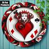 Retro Poker Metal Sign X Inch D Flat Aluminum Wall Art HighDefinition Decorative Tin Sign for Home Office