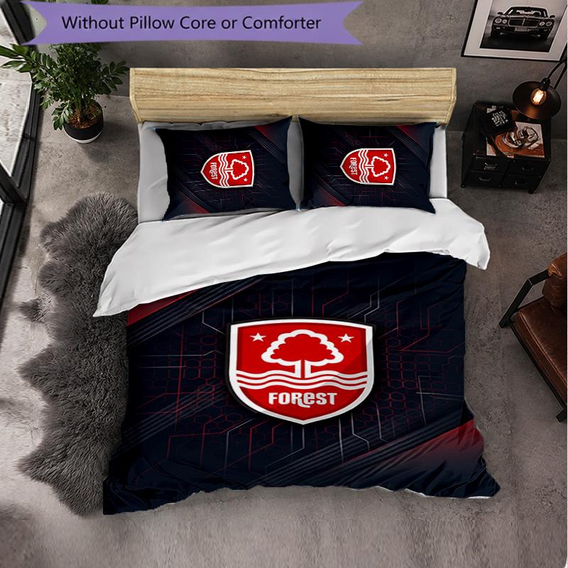 Biancheria da Letto a Tema Nottingham Forest Set 3 Pezzi Copripiumino Biancheria da Letto Decorativa per Stanza Adolescenti Decorazione Casa
