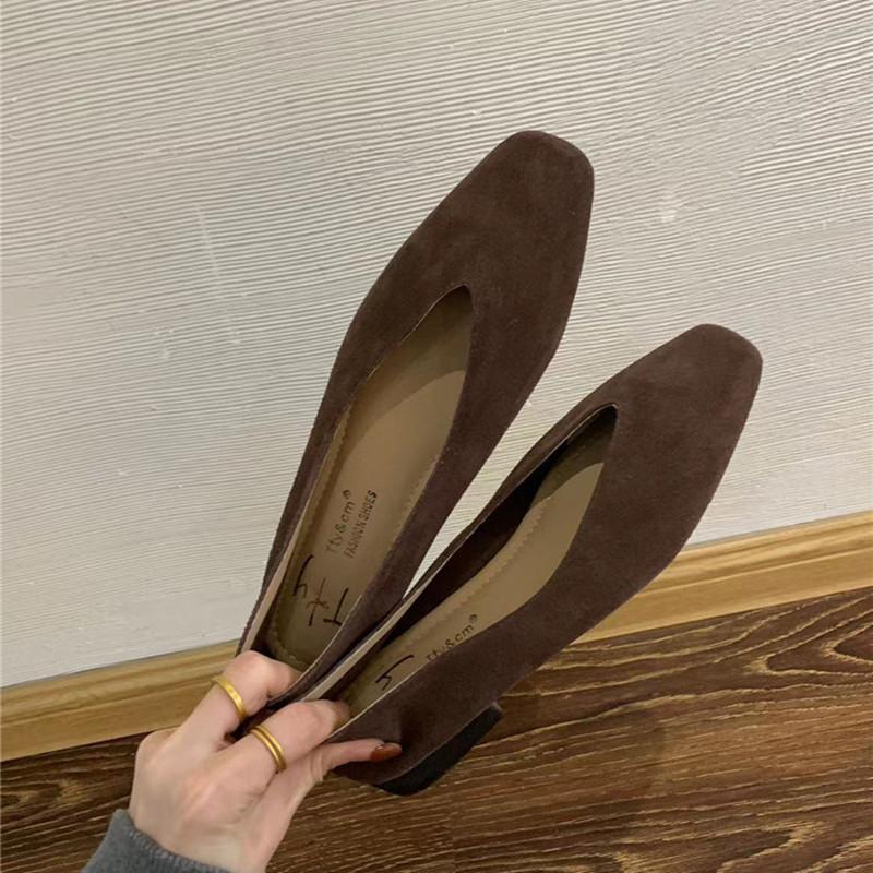 Fashion Bailamos Women's Square Toe Vintage Flats Soft Loafers Comfortable Leather Ballet Shoes for Female Dress Shoes Mujer