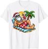 Weihnachtsmann in Badehose Weihnachten im Juli Strandparty T-Shirt