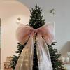 Party Dekoration 50*200cm Weihnachtsbaumspitze Schleife Übergröße Organza Material Weihnachtsbaum Dekoration Riesige Weihnachten Schleife Weihnachtsbaum