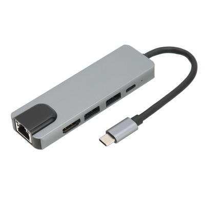 USB C Hub 5 σε 1 USB3.0 87W PD Γρήγορη Φόρτιση Gigabit Ethernet USB C σε High Definition Multimedia