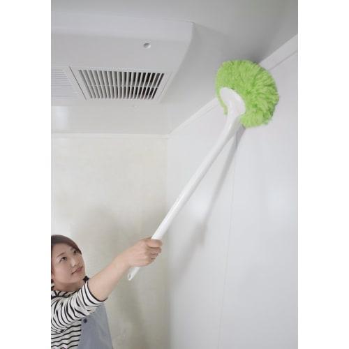 Sanko Bathroom Cleaning Brush, Joint Type, Bath Cleaner, Green, Special Fiber that Removes Dirt with Just Water, Surprise Fresh, BO-51