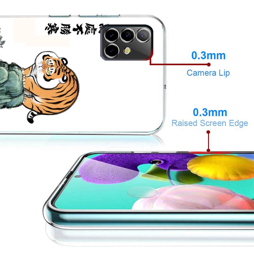 Cartoon Fat Tiger Phone Case For Samsung Galaxy A17 A16 A15 A14 A13 A57 A56 A55 A54 A53 A37 A36 A35 A34 A33 A26 A25 A24 A23 Gala