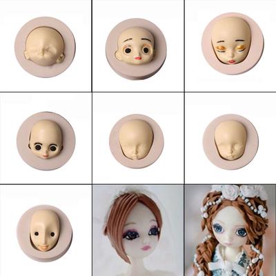 Baby Face Silicone Mold Polymer Clay Craft Moulds Handmade Dolls Face Making