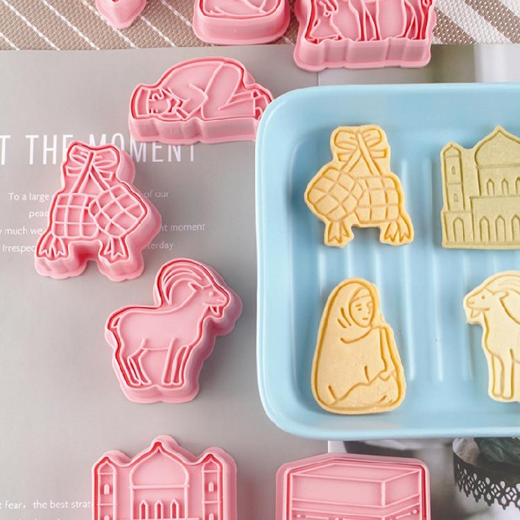 Muslim 3D Plastic Mold Cake Biscuits Mould For Cake Mooncake Mold Tools
