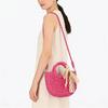 Yogodlns Fashionable Wicker Basket Bag Women's Single Shoulder Slant Cross Handmade Woven Grass Bag Casual Travel Style Small Bag