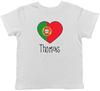 Personalised Football Portugal Flag Childrens Kids T-Shirt Boys Girls