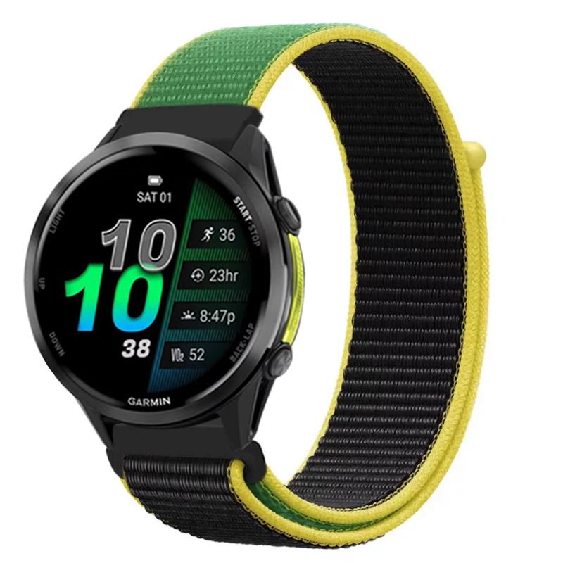 Cinturino in Nylon da 22mm 20mm per Garmin Forerunner 970 570 165 965 55 Venu 3 Stile Bandiera Braccialetto alla Moda Garmin Active 6 Approach S50