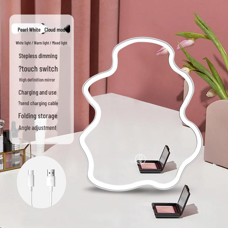 

LED Makeup Mirror with Stand – HD Vanity Mirror for Home, Office, or Dorm