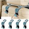 4PCS Bling Car Seat Headrest Hook, Crystal Rhinestone Backseat Hanger Organizer for Purse Handbag Umbrella, Shiny Auto Interior Seat Back Storage