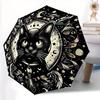 1pc Black Cat Mandala Automatic Umbrella 8-Bone Design Compact Gear for Outdoor Travel, Perfect Holiday Gift Y250827050