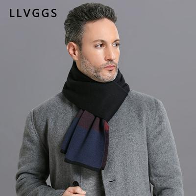 Nouveau foulard en cachemire à carreaux pour homme printemps 2025 foulard chaud d'hiver foulard simple épaissi coupe-vent pour homme