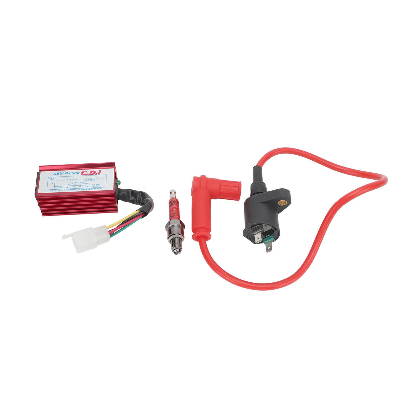 

Катушка зажигания алюминиевая 5-контактная AC CDI Box A7TC Комплект свечей зажигания для 50cc 70cc 90cc 110cc 125cc 150cc