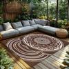 Round Area Rug Bohemian Carpet Non-Slip Floor Mat Living Room Bedroom Decor Modern Abstract Pattern Home Accent Rugs Stylish Flo