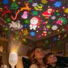 LED Projector Light USB Christmas Snowflake Light Flexible Gooseneck Projection Lamp Ambient Night Lamp for Bedroom Ceiling Decoration