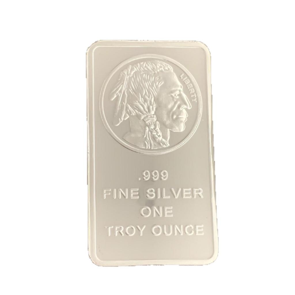 Cross Memorial Badge: Indian Bison Square Silver-Plated Commemorative Coin Collection