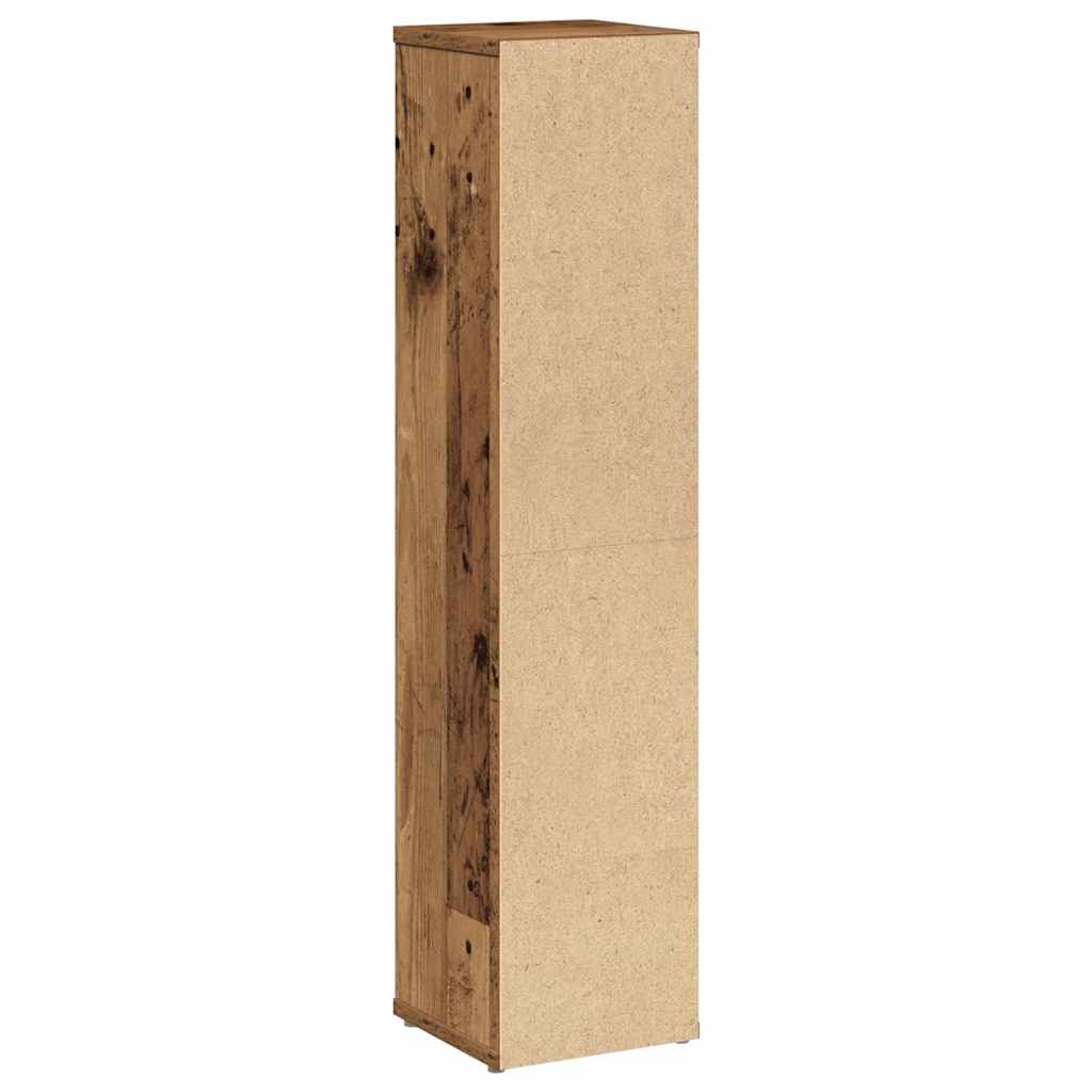 Bathroom Cabinet with Toilet Paper Holder Rustic Wood Look 8.1 X 8.1 X 35.4 In (20.5 X 20 X 90 Cm)