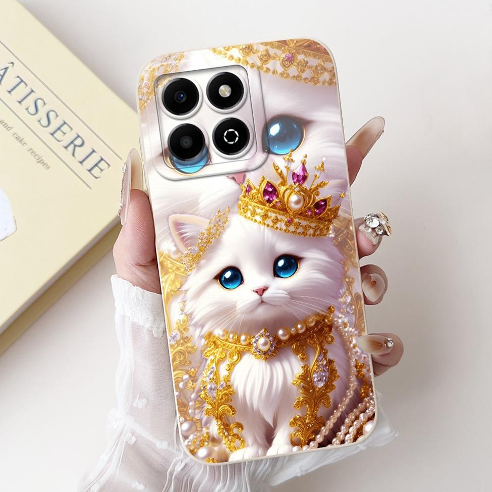 For Honor X6B Case Cover Silicone Fashion Luxury Cute Cartoon Cat Cool Painted Shockproof Phone Case For Honor JDY-LX1 JDY-LX2