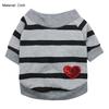 Pet Vest Stripe Pattern Dress-Up Breathable Pullover Type Comfy Dog Clothes for Home Wear