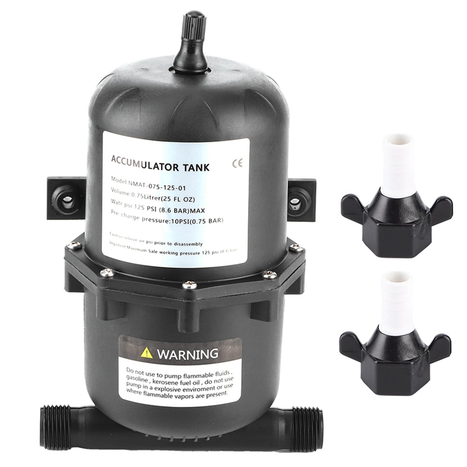 

Акумуляторний бак тиску для водяного насоса, контроль потоку 0,75 л, 125 PSI, водонепроникний для морських кемперів білий