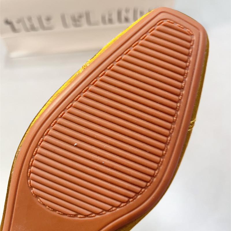 Fashion Elegant Gold Chunky Heel Women's Loafers Fashion Metal Flower Decoration Mules Casual Shoes for Women Light Comfort Office Shoes