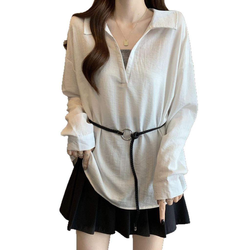 Plus Size V-neck Long Sleeve Slimming Top for Women - Autumn Collection