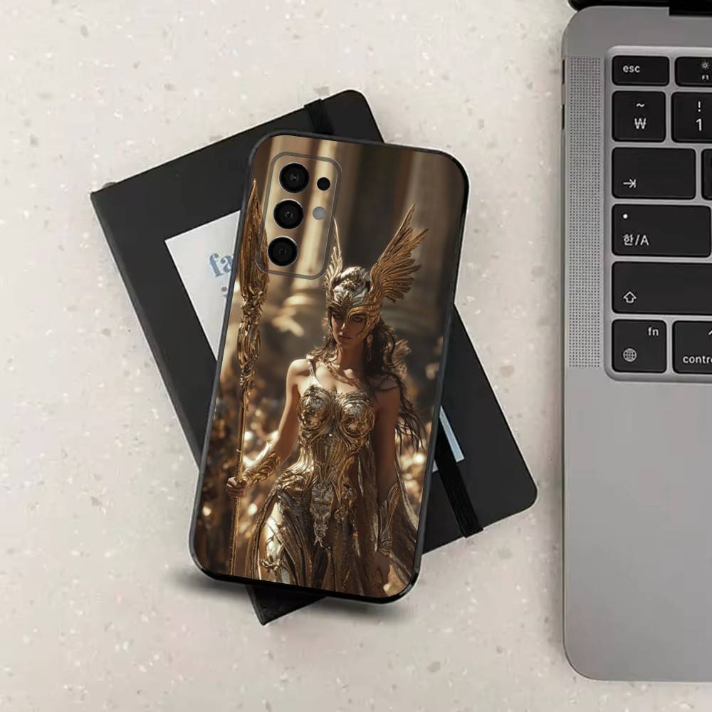 Greek Art Athena Mythology For Samsung Galaxy A53,31,52,72,41,22,73,32,71,Note,J7,8,9,5G Soft Black Silicone Phone Case