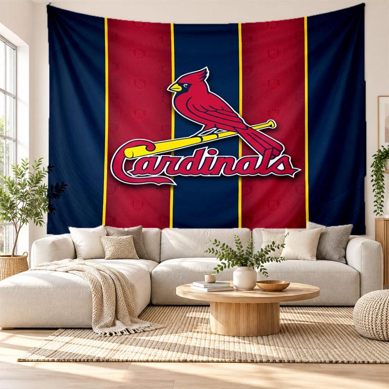 St. Louis Cardinals Wall Tapestry, Soft Fabric Wall Hanging, Decorative Backdrop For Bedroom Home Wall Art