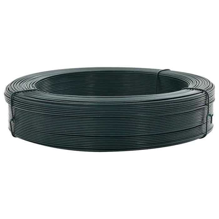 VidaXL Fil de liaison de clôture 250 m 0,9/1,4 mm Acier Vert noirâtre