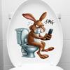 Funny Turtle, Penguin, Rabbit, Bear, Raccoon Animal Toilet Stickers, Bathroom Toilet Seat Stickers, Wall Stickers