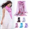 New Hot Fashion Party Scarves Shawl Butterfly Flower Shawl Wrap Silk Shawl Vintage Soft Soft La L6D0