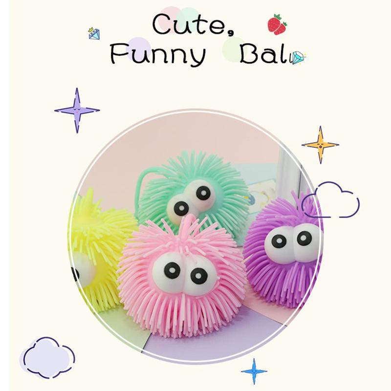 Lustiger Pop-Augen Stressball Hüpfball Sensorisches Spielzeug Anti-Stress Fidget Spielzeug Leuchtende Bälle Für Kinder Erwachsene Geburtstagsfeier Geschenk