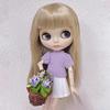 rakulifey Blythe doll outfit, 2-piece set (white + khaki), includes top and skirt, suitable for Neo Blythe dolls and Obitsu 24 dolls.