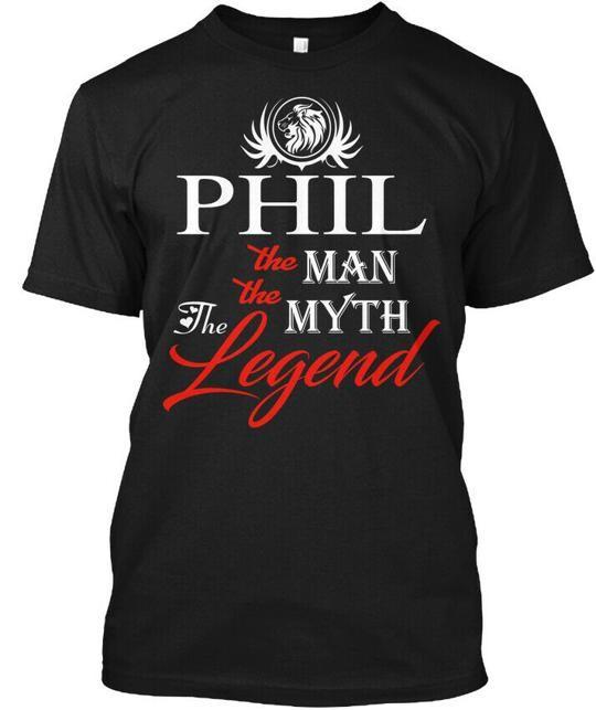 Phil The Man Myth Legend T-Shirt Made In the USA Size S To 5XL S разноцветный