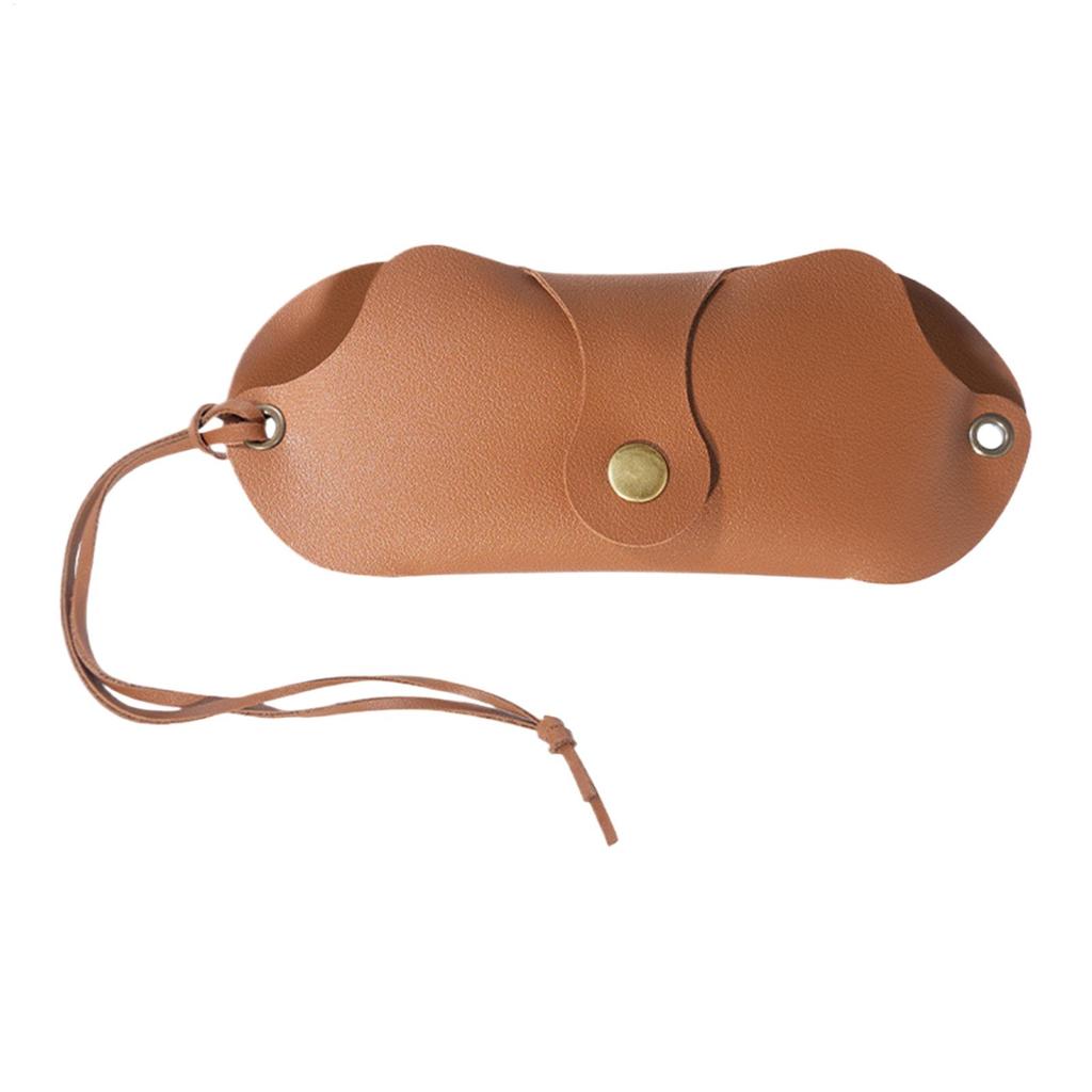 Glasses Bag Portable Sunglasses Box PU Leather Glasses Case Eyewear Pouch Bags Glasses Storage Pendant Soft Glasses Pouch