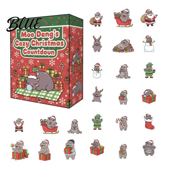 Christmas Gift for Advent Box Calendar 24 Deng's Countdown Family Moo Days Acrylic with Kids'