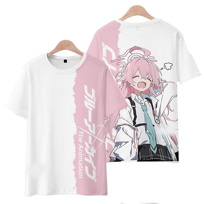 Blue Archive Takanashi Hoshino Anime 3D Print T-Shirts Men Women Short Sleeve T Shirt Tops Y2K Street Harajuku Tees Men Clothing