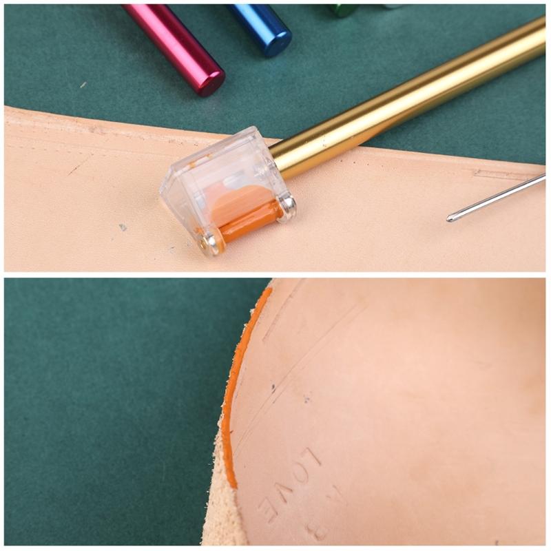 Metal Handle Leather Coloring Dyeing Tool Leather Edges Printing Tool for Leather Working