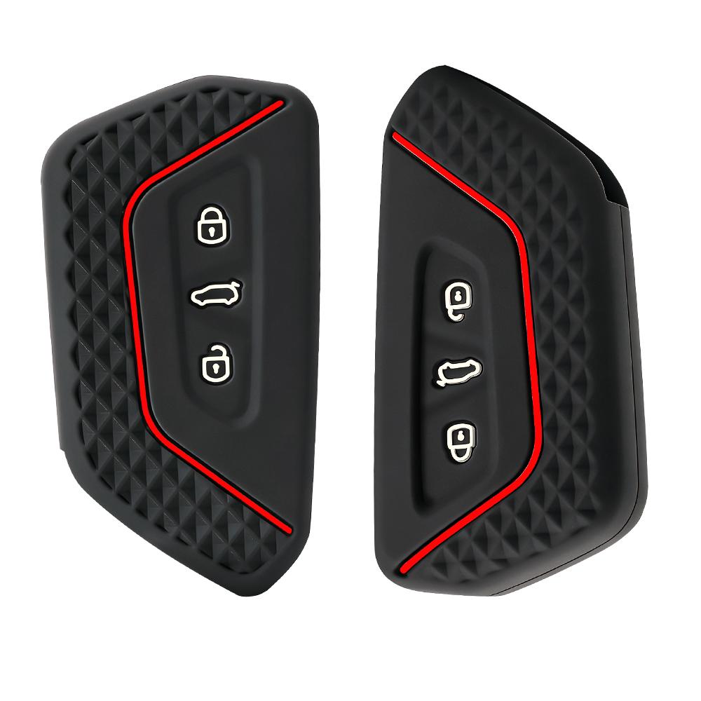 New Style Fit For Vw Golf 8 Mk8 Gti Gtd R Id3 Id4 Decoration Silicone Auto Key Fob Cover Remote Mount Case Trim Auto Auto Accessories
