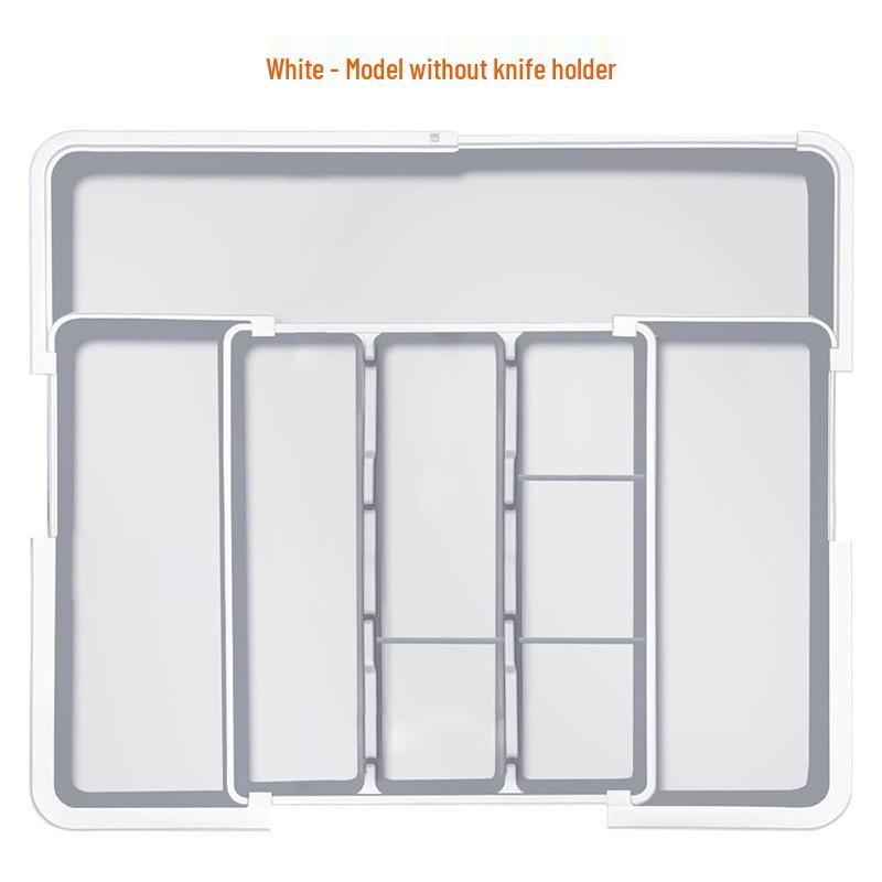 Retractable Kitchen Desktop Drawer for Organizing Cutlery and Utensils
