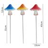 Small Mushroom Metal Landscape Craft Simulation Ornament for Courtyard Villa Outdoor Garden Decoration Small Mushroom Wrought Iron Plugin 6 Pcs