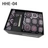 Cravatta da uomo Paisley Set regalo cravatta con gemelli e fermacravatta Cravatta business casual Nera Confezione regalo
