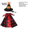 Cat Costume with Hat 1 Set Pet Halloween Costume, Spider Pumpkin Wizard And Outfit Double-Sided Bat Print Cape, Holiday Party for Cats Dogs Medium Dog