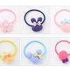 20Pcs/ Box Cartoon Bow Flower Star Elastic Hair Bands Girls Hair Scrunchies Ties Rabbit Rubber Band