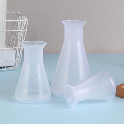 1Pc 50/100/250Ml Plastic Erlenmeyer Flask Narrow Neck Conical Triangle Flask Chemistry Laboratory Analysis Instrument