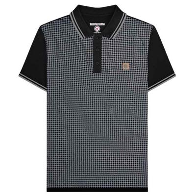 Camisa Polo Masculina Pied-de-poule Grande e Alto