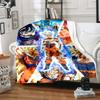 1PC Dragon Ball Super Print Flannel Blanket, High quality All Seasons, Home Decor, Warmth and Comfort, Perfect for Christmas Gifts